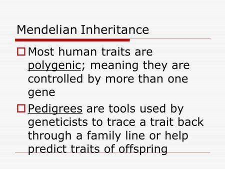 Mendelian Inheritance