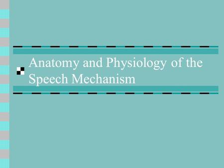 Anatomy and Physiology of the Speech Mechanism. Major Biological Systems Respiratory System Laryngeal System Supralaryngeal System.