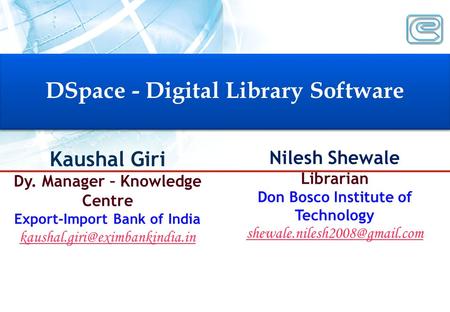 DSpace - Digital Library Software