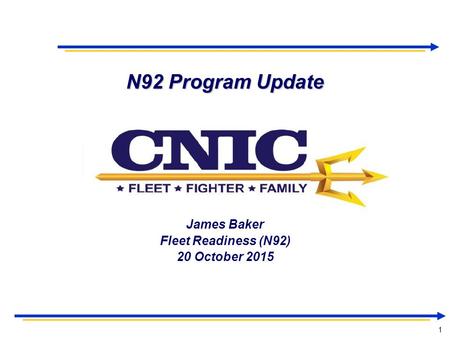 James Baker Fleet Readiness (N92) 20 October 2015