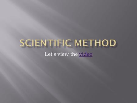 Let’s view the videovideo.  Primitive electricity  No Computer  No instruments  Could see some batteries  Could see telephone  No women.