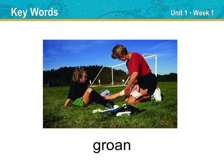 Unit 1 ● Week 1 groan Key Words. Unit 1 ● Week 1 excited Key Words.