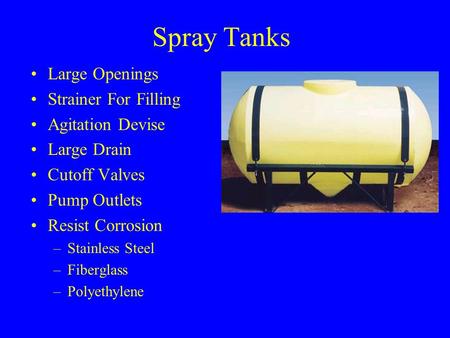 Spray Tanks Large Openings Strainer For Filling Agitation Devise