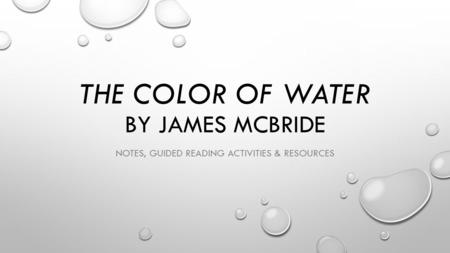 The Color of Water By James Mcbride