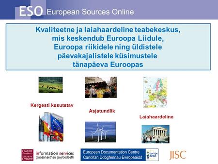 Kvaliteetne ja laiahaardeline teabekeskus, mis keskendub Euroopa Liidule, Euroopa riikidele ning üldistele päevakajalistele küsimustele tänapäeva Euroopas.