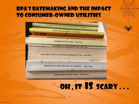 Oh, It Is Scary... BPA’s Ratemaking and the Impact to Consumer-Owned Utilities 1.