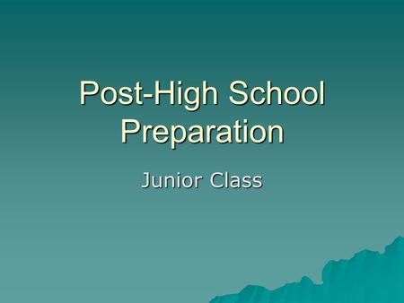 Post-High School Preparation Junior Class. Introductions Mrs. Pak Career Center Room #102 K Office #102 J 7:00 AM to 3:00 PM Computers, college info.,