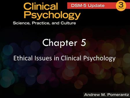 Ethical Issues in Clinical Psychology