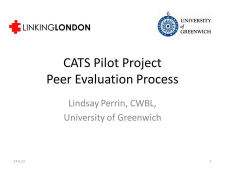 CATS Pilot Project Peer Evaluation Process