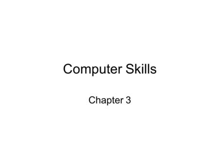 Computer Skills Chapter 3. Computer Skills1 by Maram & Dareen windows It is a GUI (Graphical User Interface) operating system which is designed for personal.