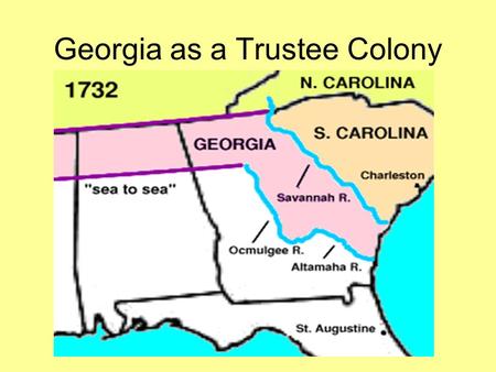 Georgia as a Trustee Colony. } CHARITY ECONOMICS DEFENSE REASONS FOR COLONIZING GEORGIA Why did King George II allow Georgia to become the 13 th colony?