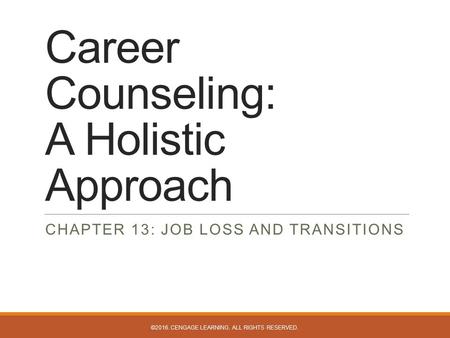 Career Counseling: A Holistic Approach