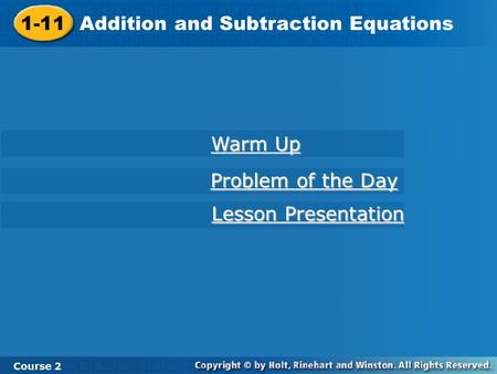 Addition and Subtraction Equations