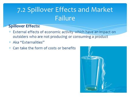 7.2 Spillover Effects and Market Failure