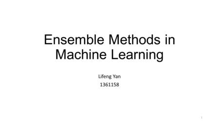 Ensemble Methods in Machine Learning