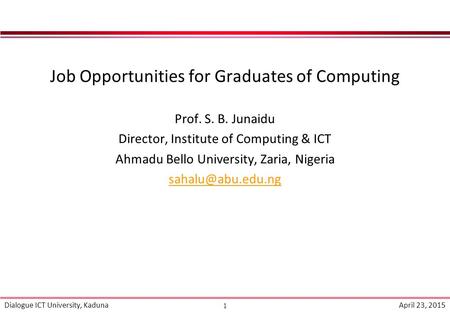 Job Opportunities for Graduates of Computing