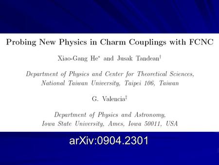 ArXiv:0904.2301. Unitarity Tests of Mixing Matrices The quark sector.