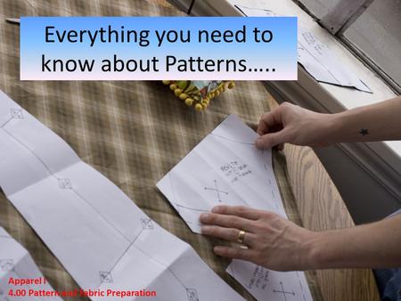 Everything you need to know about Patterns…..