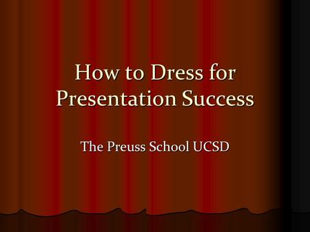 How to Dress for Presentation Success