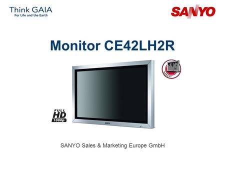 Monitor CE42LH2R SANYO Sales & Marketing Europe GmbH.