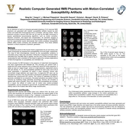 Conclusions Simulated fMRI phantoms with real motion and realistic susceptibility artifacts have been generated and tested using SPM2. Image distortion.