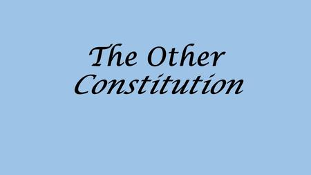 The Other Constitution. Sailing ships used wind for pwr. No wind=No pwr. (becalmed) NY Harbor July 17 th, 1812 USS Constitution was surrounded by the.