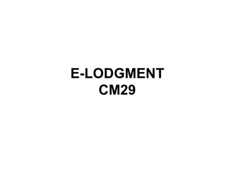 E-LODGMENT CM29. CIPRO WEBSITE WWW.CIPRO.CO.ZA Type in “Customer Code” Type in “Password” Click on “Login” WWW.CIPRO.CO.ZA.