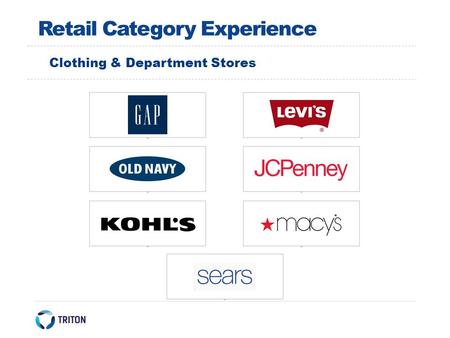 Retail Category Experience Clothing & Department Stores.