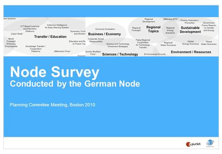 Node Survey Conducted by the German Node Planning Commitee Meeting, Boston 2010.