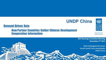 UNDP China Demand-Driven Data