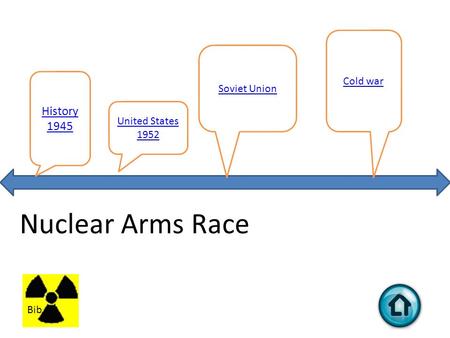 History 1945 United States 1952 Soviet Union Cold war Bib Nuclear Arms Race.