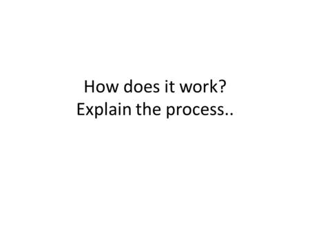 How does it work? Explain the process... Is a subset of an e-commerce transaction to include electronic payment for buying and selling goods or services.