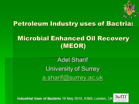 Adel Sharif University of Surrey