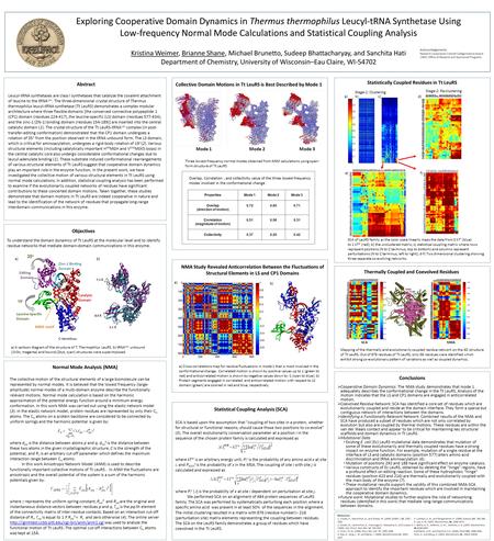 Exploring Cooperative Domain Dynamics in Thermus thermophilus Leucyl-tRNA Synthetase Using Low-frequency Normal Mode Calculations and Statistical Coupling.