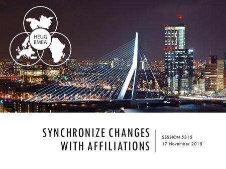 Synchronize Changes with Affiliations