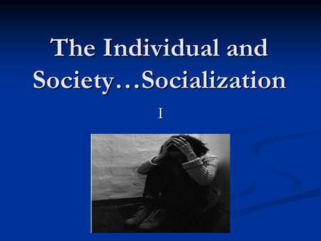 The Individual and Society…Socialization I. Standard: SSSocSC1: Students will explain the process of socialization. a. Identify and describes the roles.