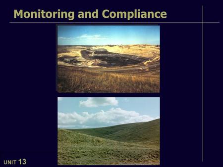 UNIT 13 – Monitoring & Compliance Monitoring and Compliance UNIT 13.