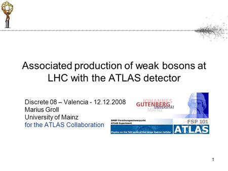 Associated production of weak bosons at LHC with the ATLAS detector