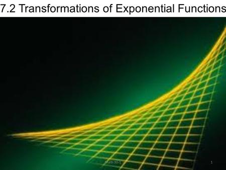 7.2 Transformations of Exponential Functions