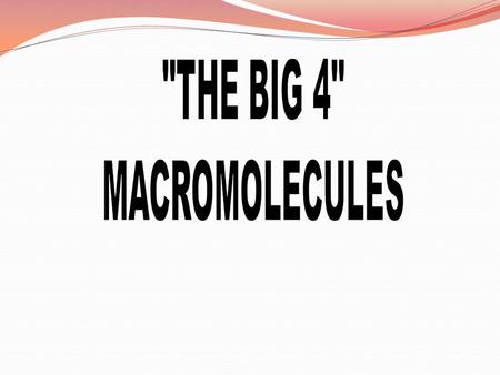 CARBOHYDRATES Carbohydrates are polymers. Polymers are long chains of monomers. The most common monomer of carbohydrates is a monosaccharide called …