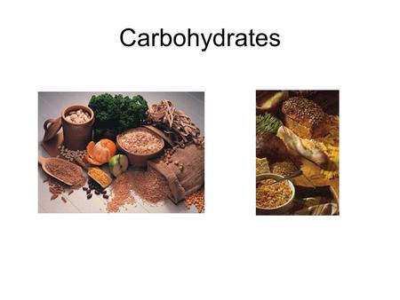 Carbohydrates Sugars make rings in aqueous solutions C CC C C C 1' 2'3' 4' 5' 6' O When sugars bond together, it happens at the 1 and 4 carbons. H H.