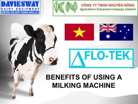 BENEFITS OF USING A MILKING MACHINE. More Natural Milking machines use vacuum to “suck” the milk from the cow, the same as a calf. =