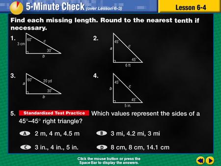 Transparency 4 Click the mouse button or press the Space Bar to display the answers.