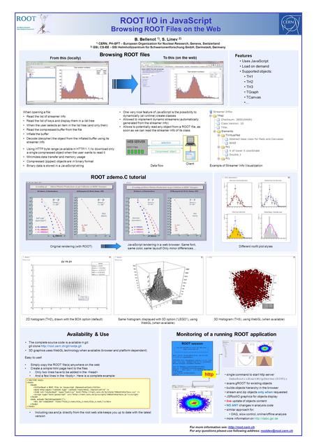 ROOT I/O in JavaScript Browsing ROOT Files on the Web For more information see:  For any questions please use following address: