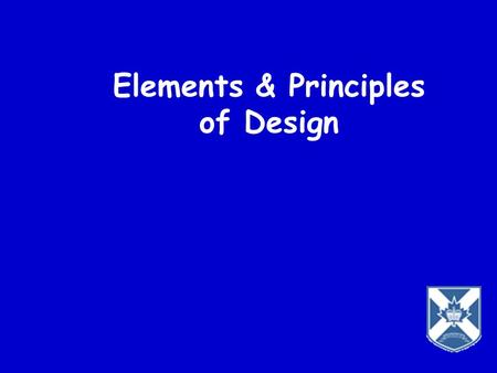 Elements & Principles of Design