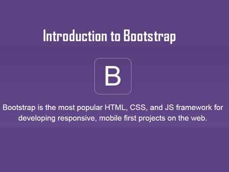 Introduction to Bootstrap