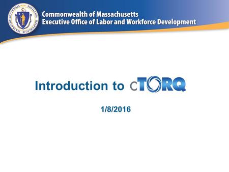 Agenda 2 What is TORQ? What does the acronym stand for? Transferable Occupational Relationship Quotient Identifies and matches transferrable skills to.