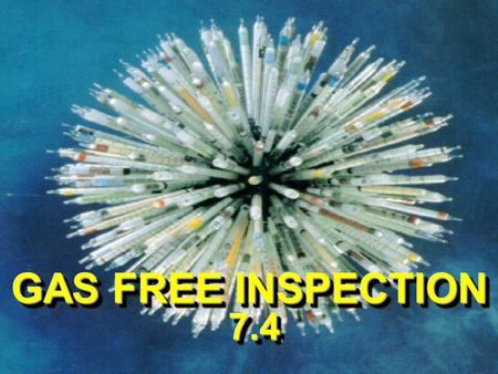 GAS FREE INSPECTION 7.4. ENABLING OBJECTIVES DESCRIBE the pre-inspection procedures and safety precautions when conducting GFE operations DESCRIBE the.