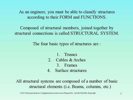 The four basic types of structures are :