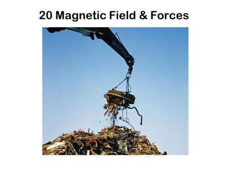 20 Magnetic Field & Forces. Magnetism S N S N Extended…